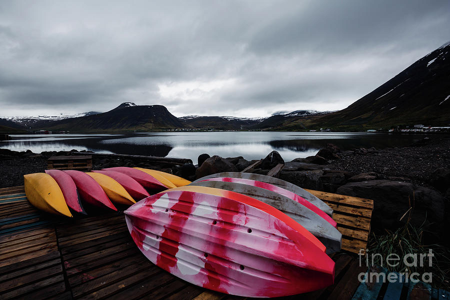 Kayaks Photograph -  Kayaks in Isafjordur by Eva Lechner