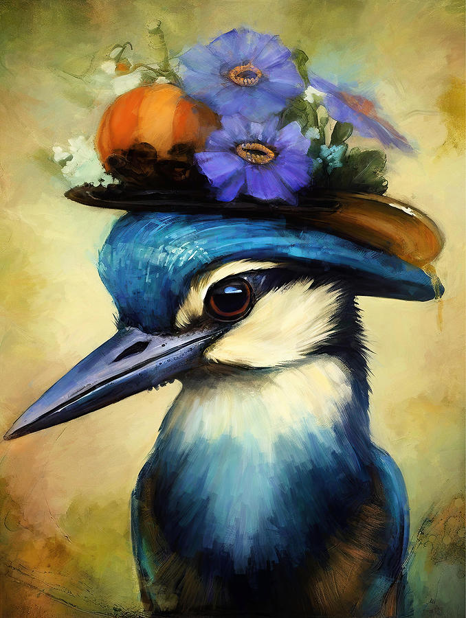 Kayla The Kingfisher Digital Art by Lisa S Baker
