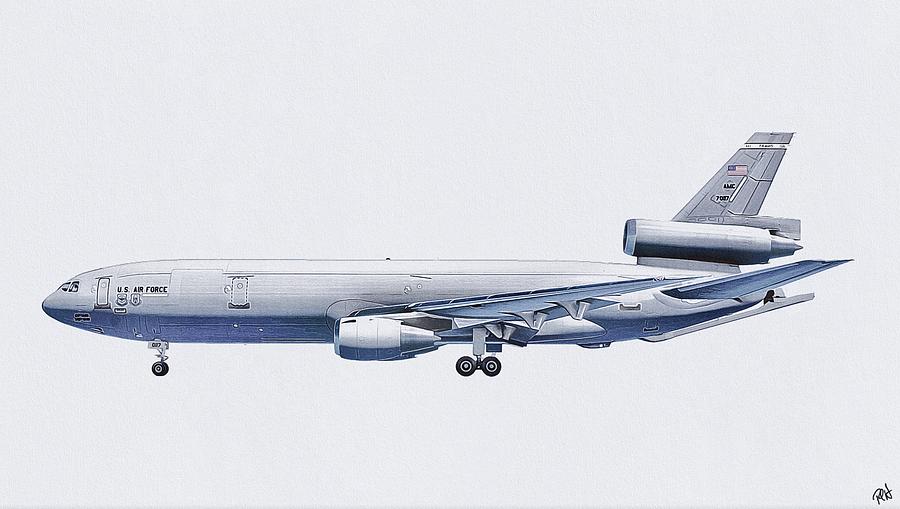 KC-10A Extender Gray Livery Digital Art by Pete Hawk - Fine Art America