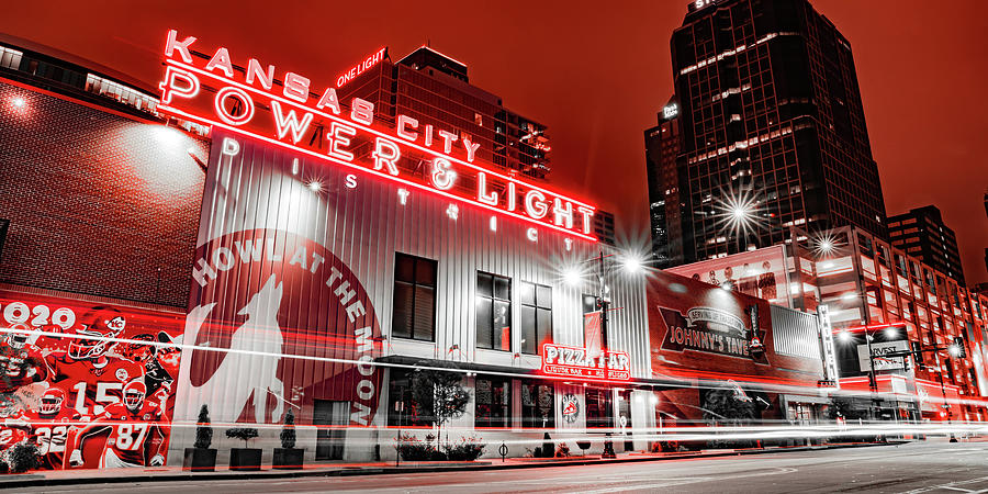 KC Power And Light Skyline Panorama In Selective Color Photograph by Gregory Ballos