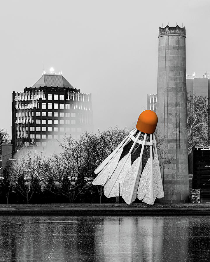KC Shuttlecock and Architecture - Selective Coloring Photograph by Gregory Ballos