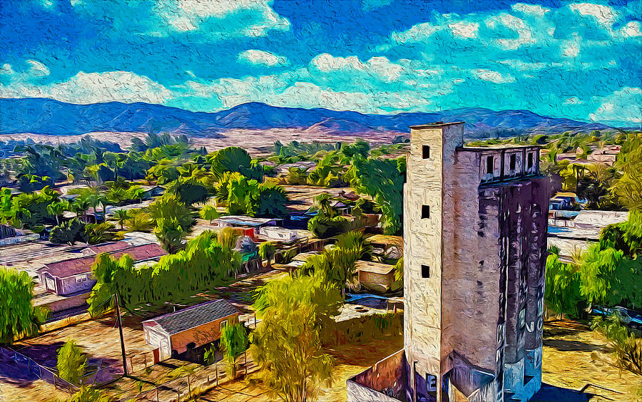 Kea mill and Murrieta, California - digital painting Digital Art by Nicko Prints