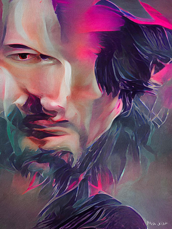 Keanu Reeves AI Fan Art Digital Art by Michelle Hoffmann