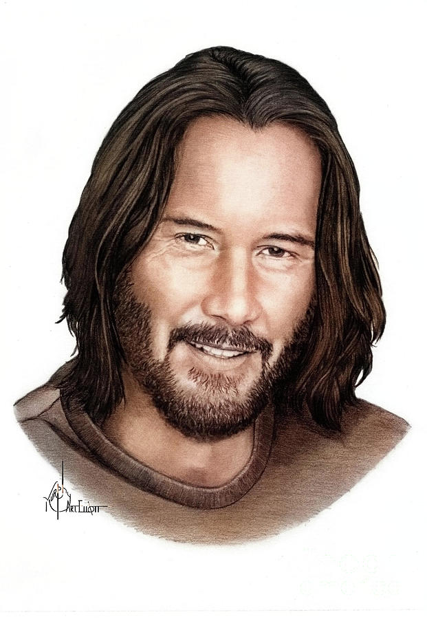 Keanu Reeves drawing Drawing by Murphy Art Elliott - Fine Art America