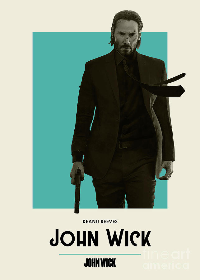 John Wick Digital Art - Keanu Reeves John Wick by Bo Kev