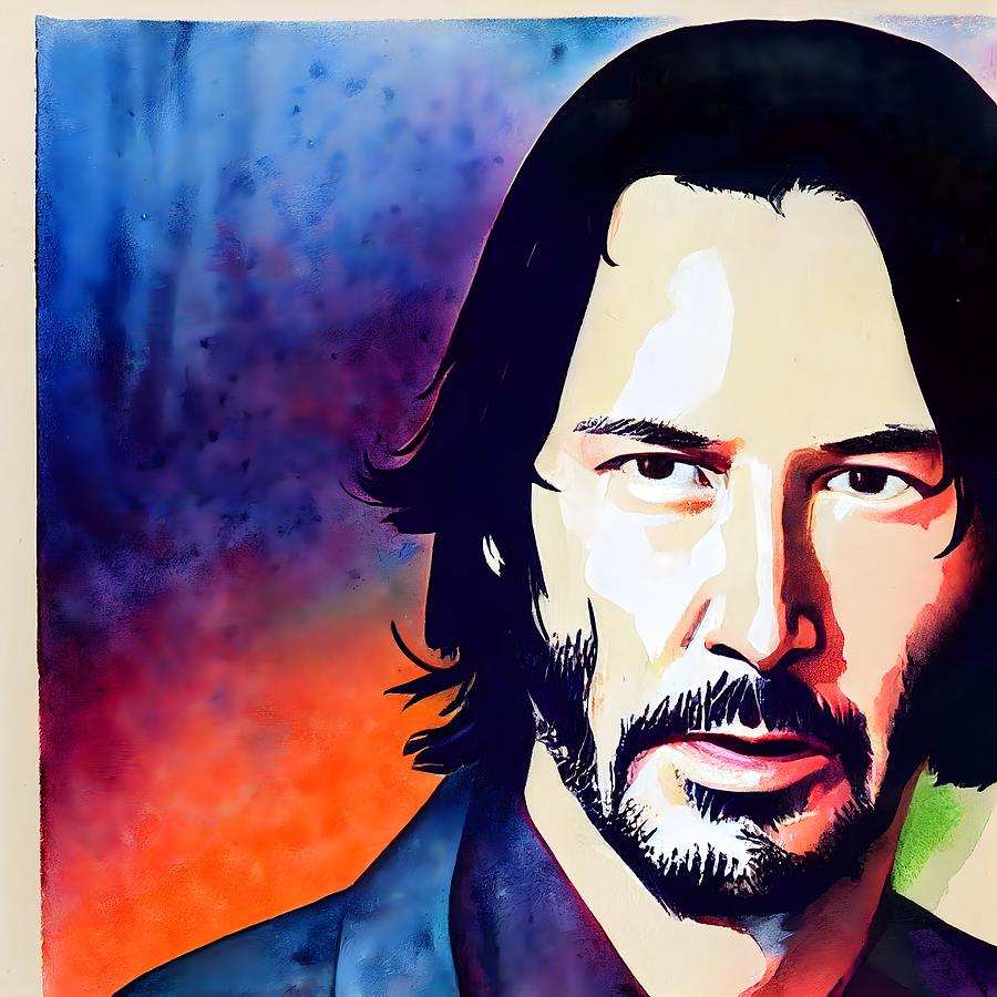 Keanu Reeves Mixed Media by OnionMarket - - Fine Art America