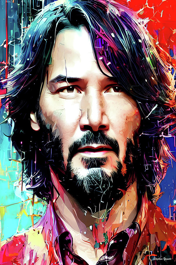 Keanu Reeves Digital Art by Stephen Younts