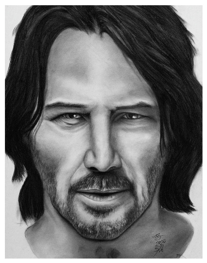 Keanu Reeves Drawing by Tim Brandt