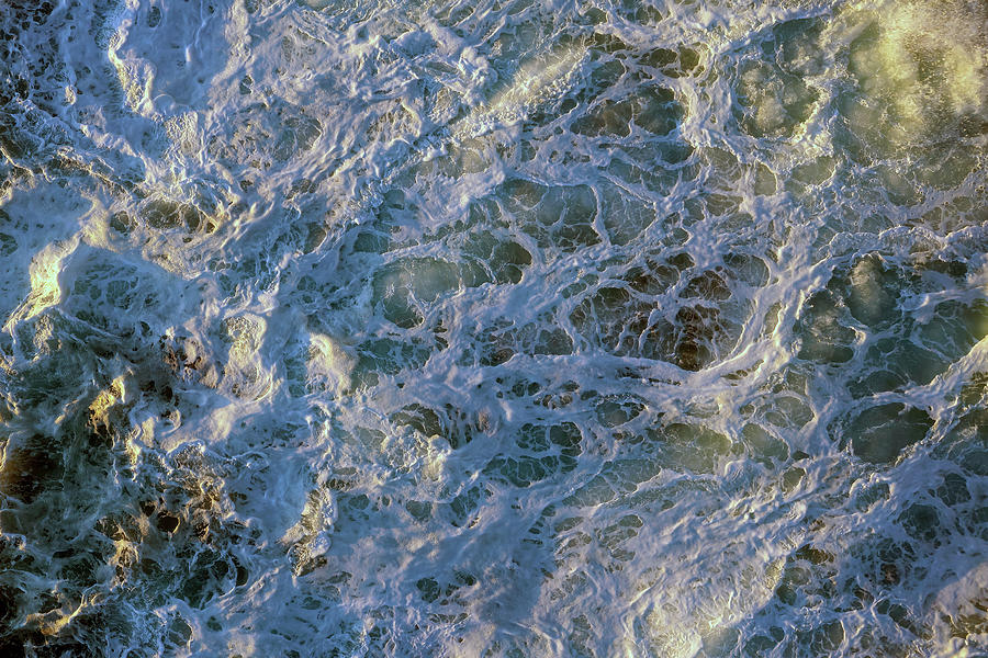 Pattern Photograph - Keauhou Ocean Texture by Christopher Johnson