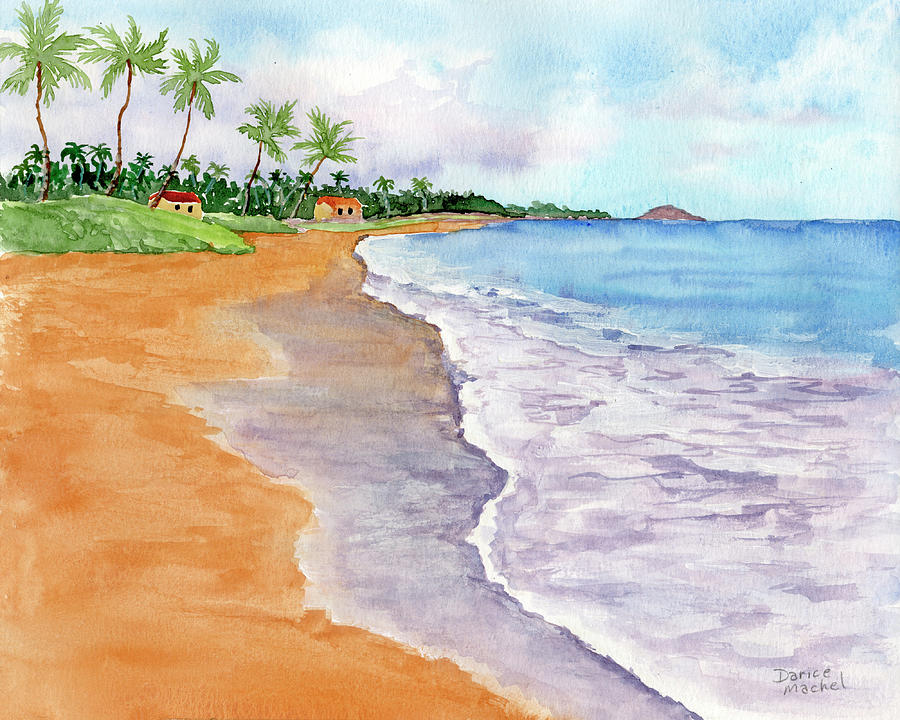 Nature Painting - Keawakapu Beach Maui by Darice Machel McGuire