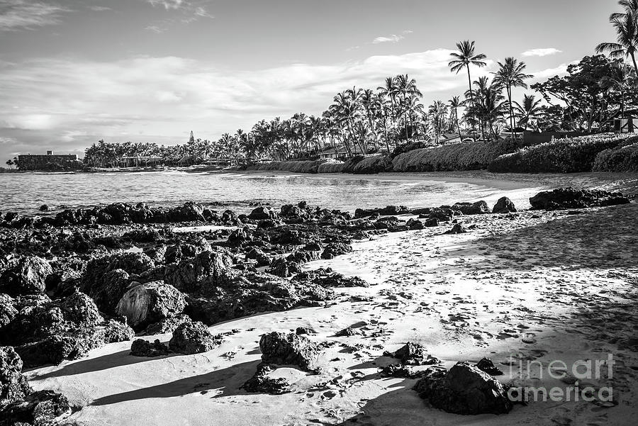 Keawakapu Beach Wailea Maui Hawaii Black and White Photo Photograph by Paul Velgos