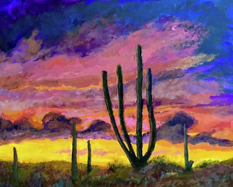 Mysterious Desert Painting by Karl Kelley - Fine Art America