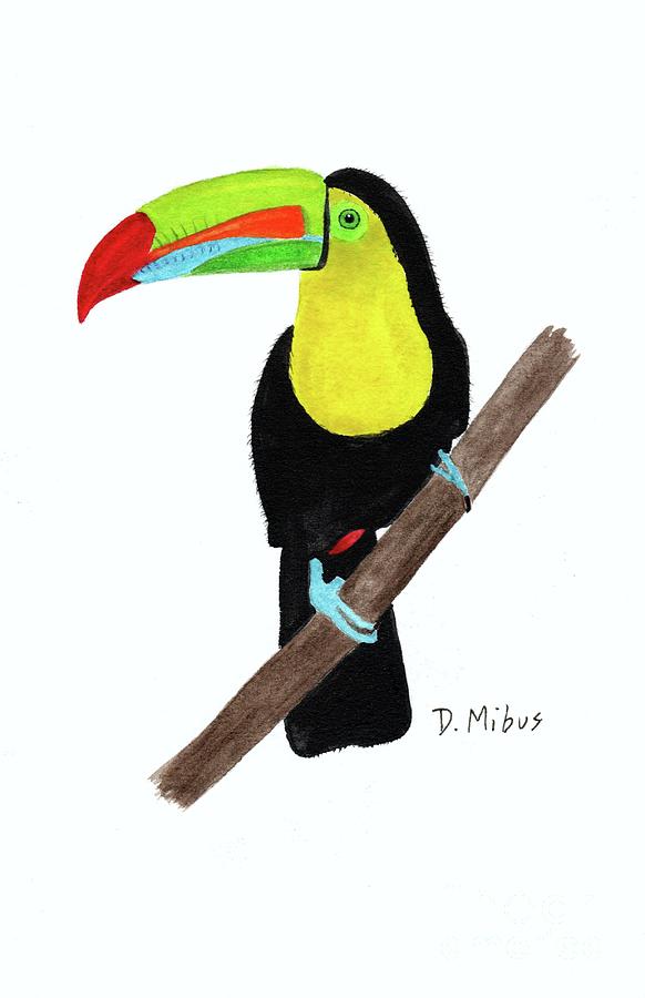Keel-Billed Toucan Day 3 Challenge Painting by Donna Mibus