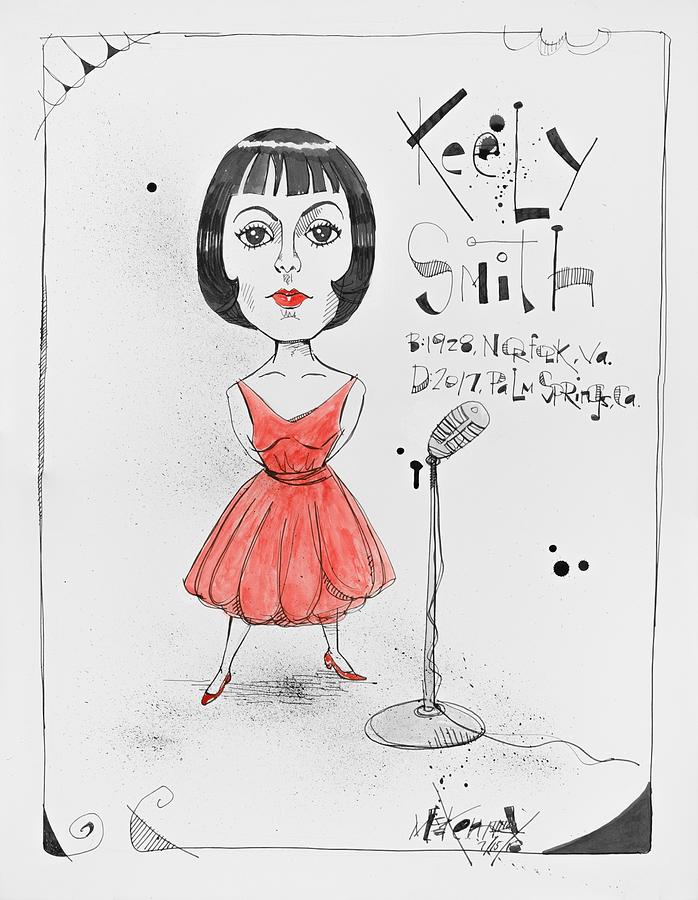 Keely Smith Drawing by Phil Mckenney