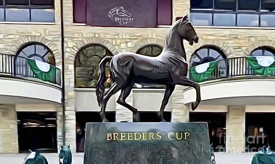 Keeneland Breeders Cup Statue Digital Art by CAC Graphics