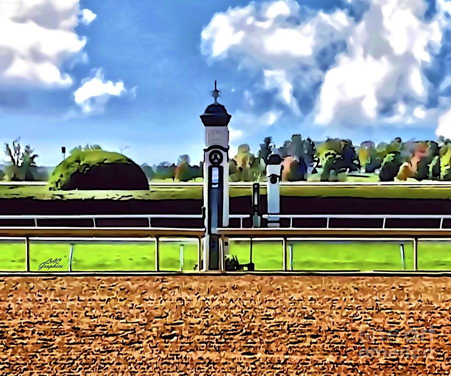 Keeneland Finish Line  Painting by CAC Graphics