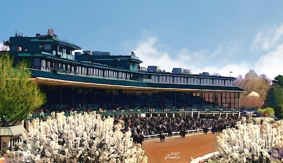Keeneland Grandstand Digital Art by CAC Graphics