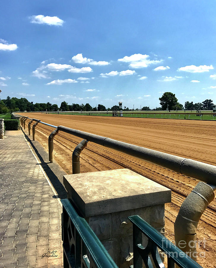 Keeneland The Stretch 2 Photograph by CAC Graphics