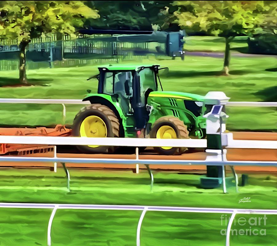 Keeneland Tractor Digital Art by CAC Graphics
