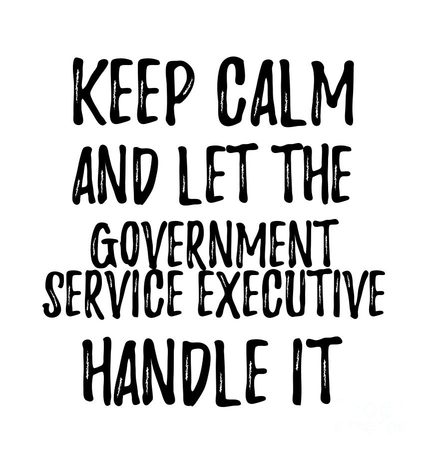 Keep Calm And Let The Government Service Executive Handle It