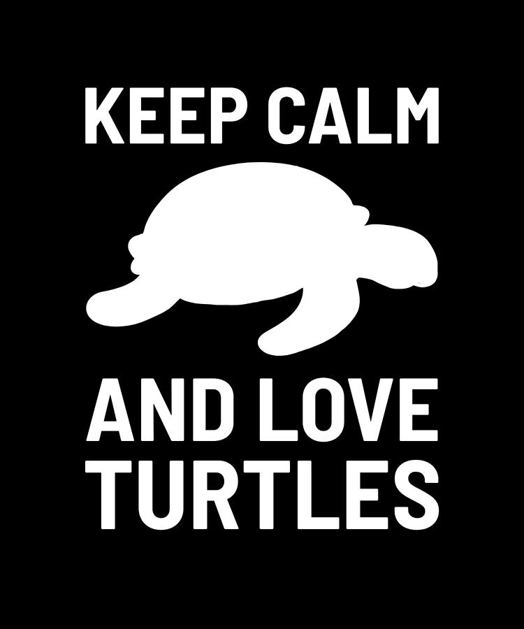 Keep Calm And Love Turtles I Love Turtle Aquarist Painting By Amango