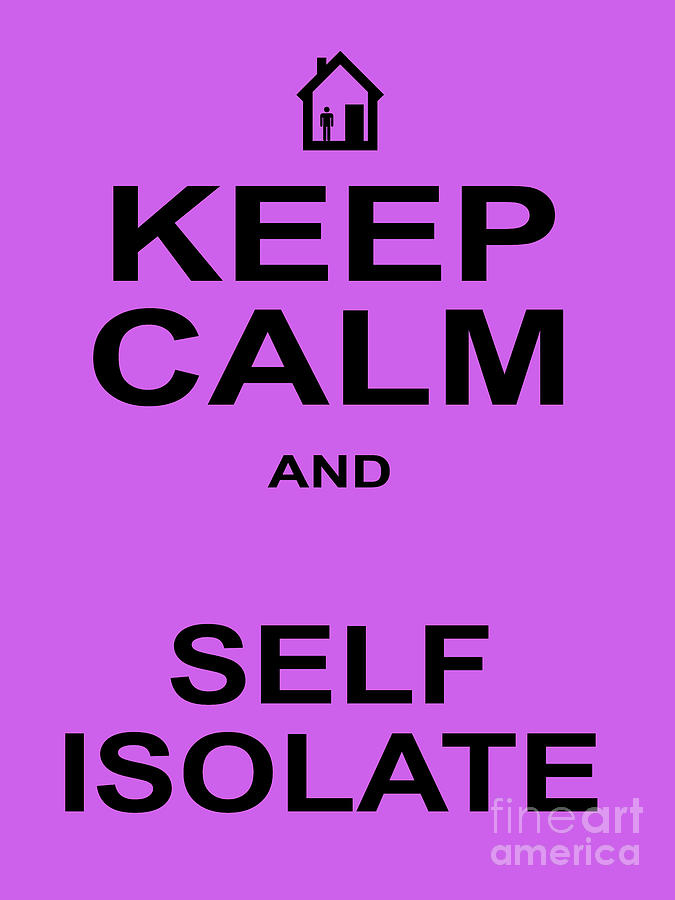 Keep Calm and Self Isolate 20200318invertv3 Photograph by Wingsdomain Art and Photography