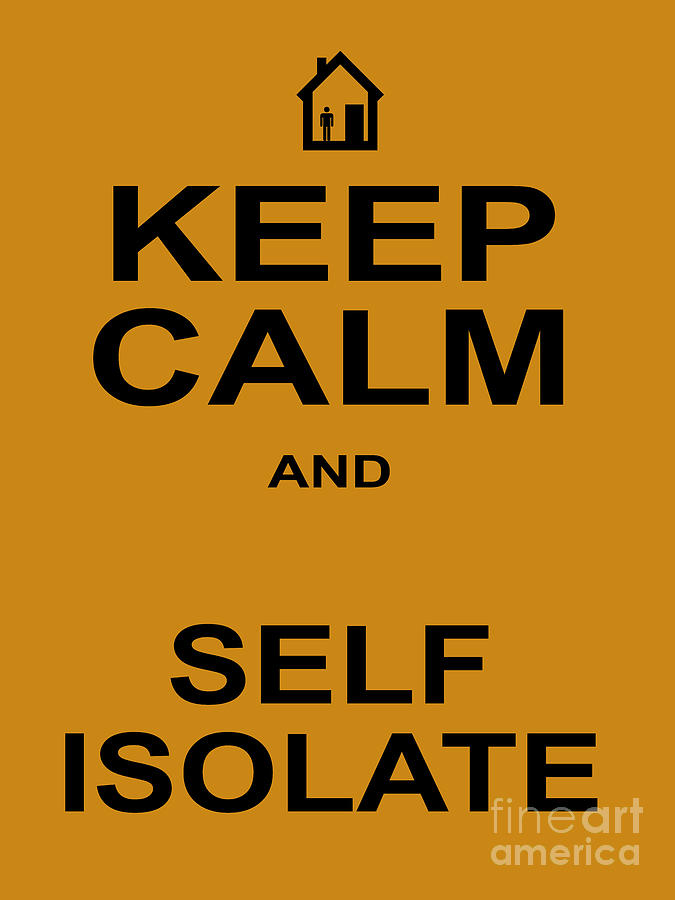 Keep Calm and Self Isolate 20200318invertv4 Photograph by Wingsdomain Art and Photography