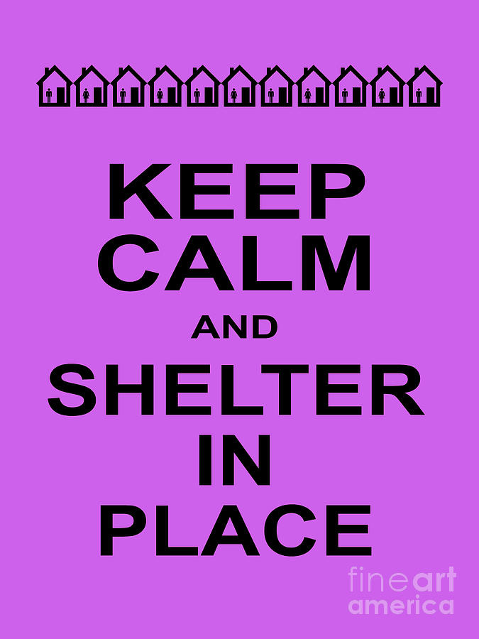 Keep Calm and Shelter In Place 20200317invertv3 Photograph by Wingsdomain Art and Photography