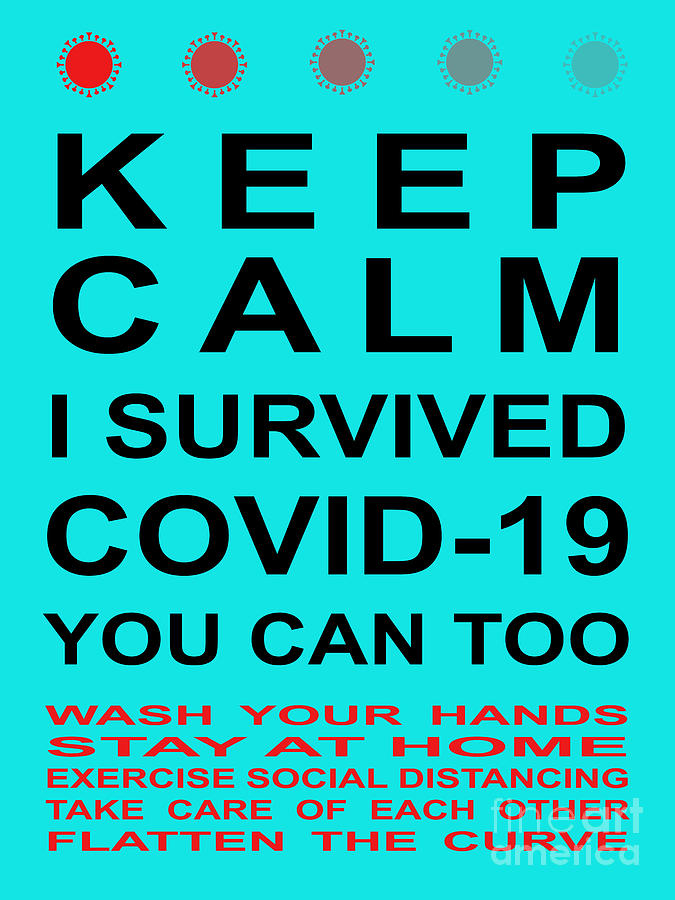 Keep Calm I Survived COVID 19 You Can Too With Tips 20200321invertv1 Photograph by Wingsdomain Art and Photography