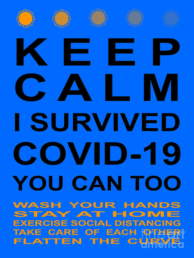 Keep Calm I Survived COVID 19 You Can Too With Tips 20200321invertv2 Photograph by Wingsdomain Art and Photography