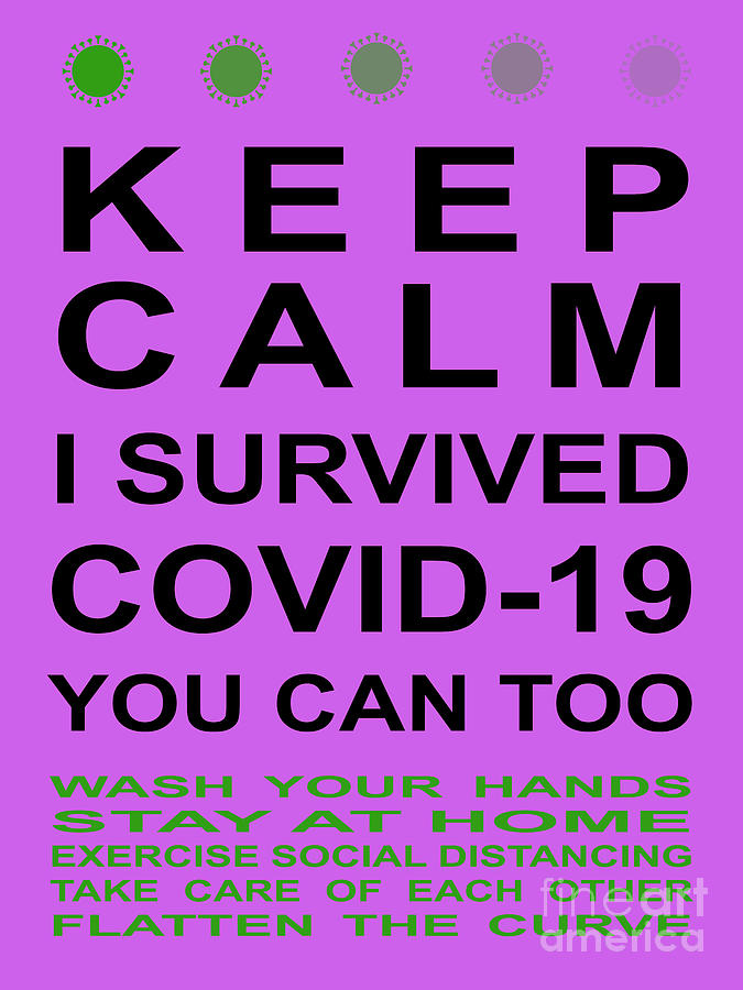 Keep Calm I Survived COVID 19 You Can Too With Tips 20200321invertv3 Photograph by Wingsdomain Art and Photography