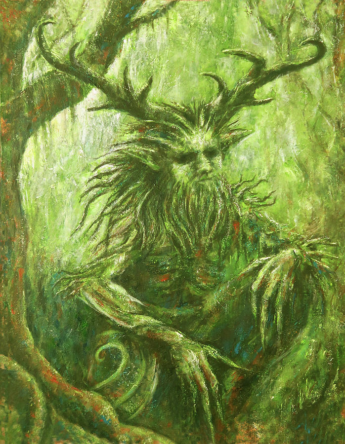 Tree Painting - Keeper of the Forest by Zoe Oakley