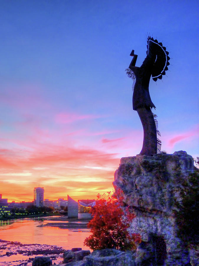 Wichita Photograph - Keeper of the Plains by JC Findley