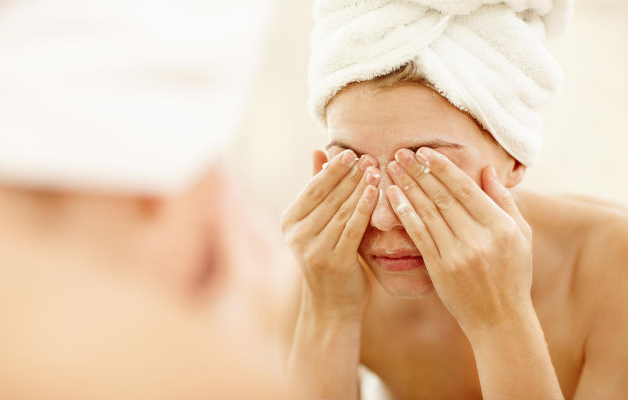 Keeping my skin clean Photograph by GlobalStock