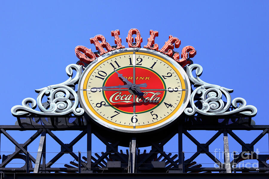 Keeping Time at Oriole Park Photograph by James Brunker