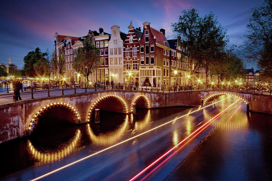 Architecture Photograph - Keisersgracht Canal - Amsterdam by Barry O Carroll