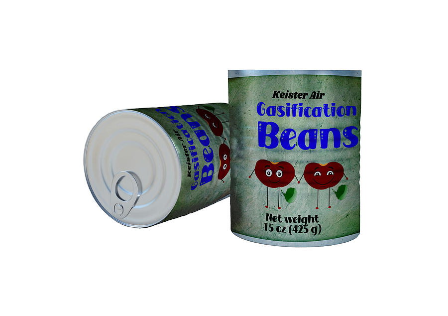 Keister Air Canned Gasification Beans Digital Art by Ali Baucom
