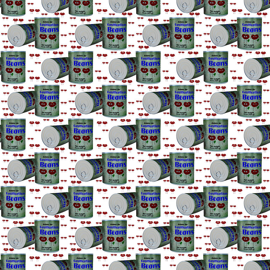 Keister Air Canned Gasification Beans Pattern Digital Art by Ali Baucom