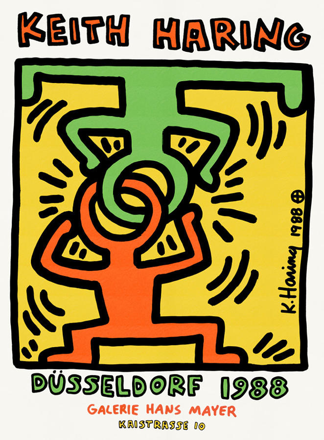 Keith Haring Dusseldorf 1988 Digital Art by Jackson Wright - Fine Art ...