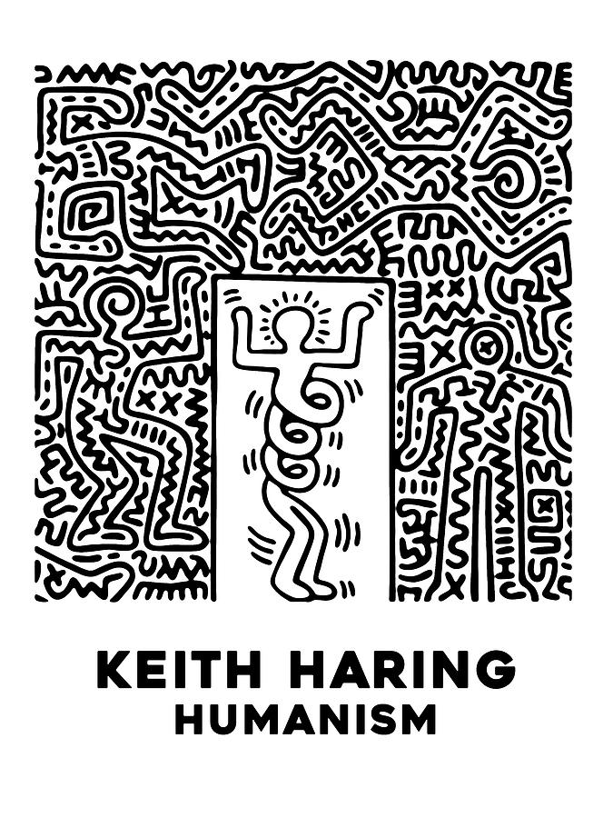 Keith Haring - Humanism Digital Art By Terry Bill - Fine Art America