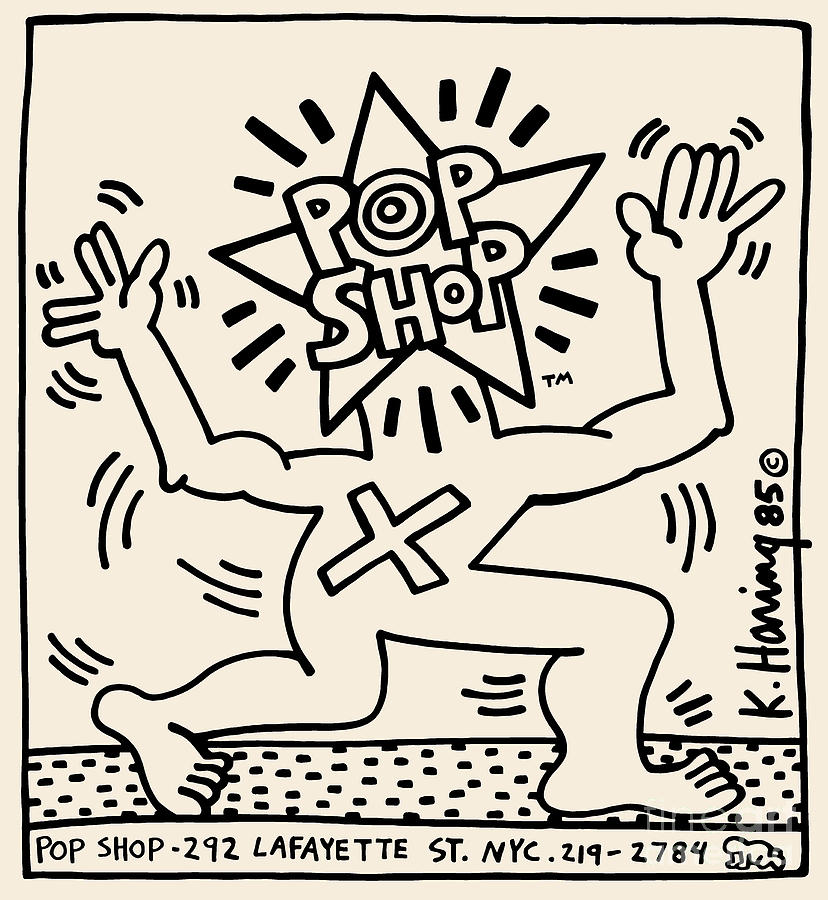 Keith Haring - Pop Shop Painting by Magical Vintage - Fine Art America