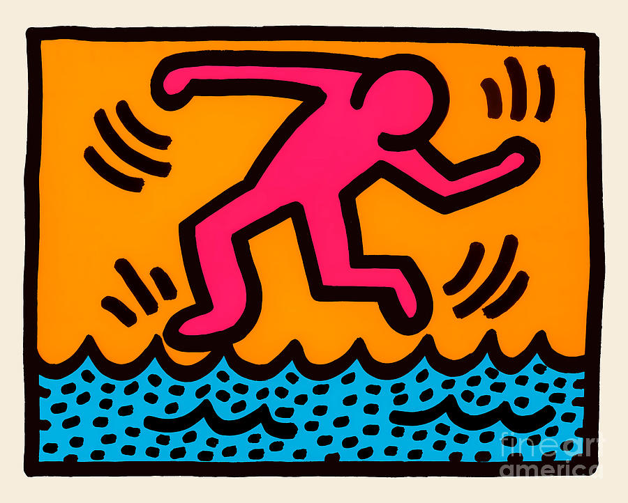 Keith Haring - Pop Shop Quad II, 1988 Painting By Magical Vintage ...