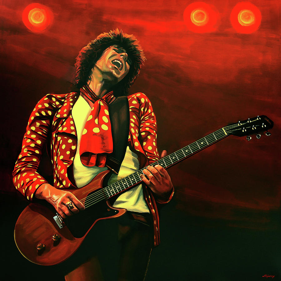 The Rolling Stones Painting - Keith Painting by Paul Meijering