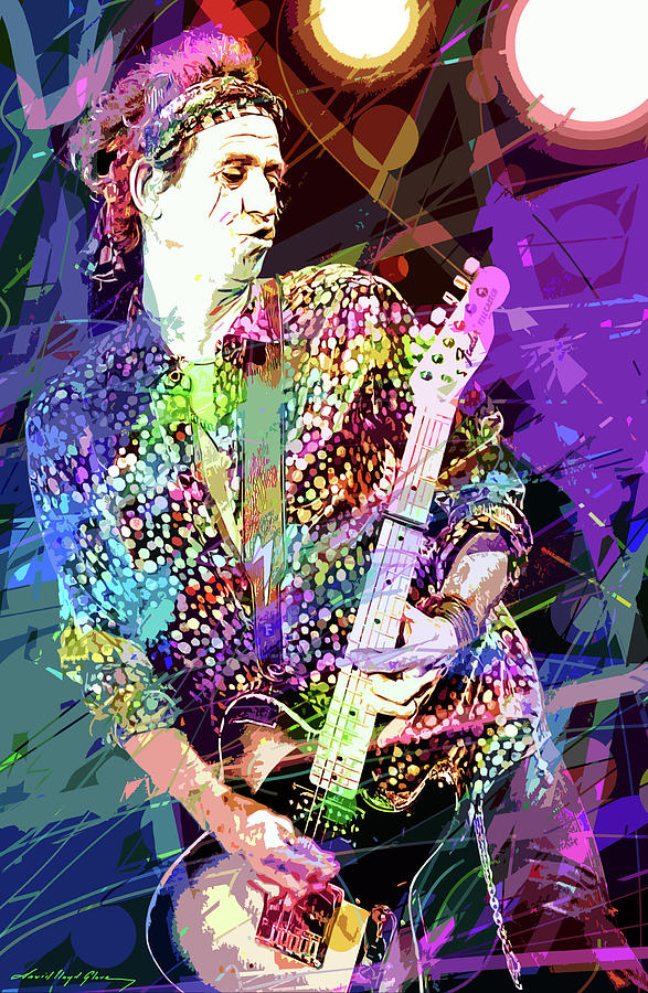 Keith Richards Painting - Keith Richards Forever by David Lloyd Glover