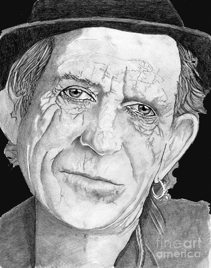 Keith Richards Drawing by Bill Richards