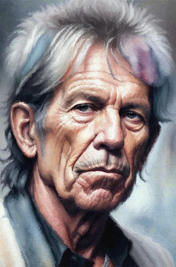 Keith Richards, Rolling Stones Painting by John Springfield - Fine Art ...