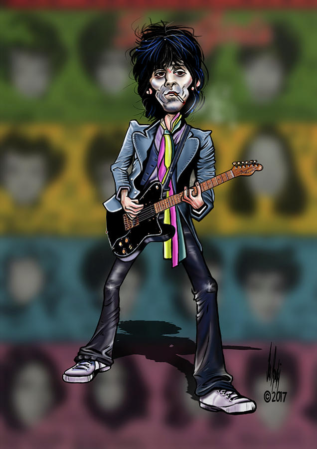 Keith Richards - The New Barbarian Drawing by Ilce Popovski - Fine Art ...