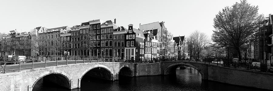 Keizersgratch Emperors canal Amsterdam black and white Photograph by Sonny Ryse