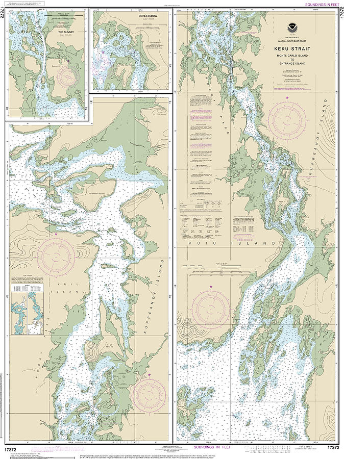 Keku Strait Monte Carlo Island to Entrance Island Nautical Chart 17372 ...