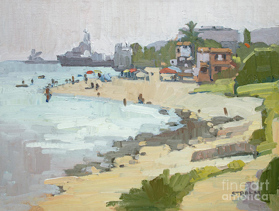 Kellogg Beach - Point Loma, San Diego, California Painting by Paul Strahm